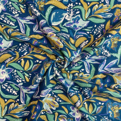 Printed Viscose SUNIVA Navy Blue / Cool Multicolored